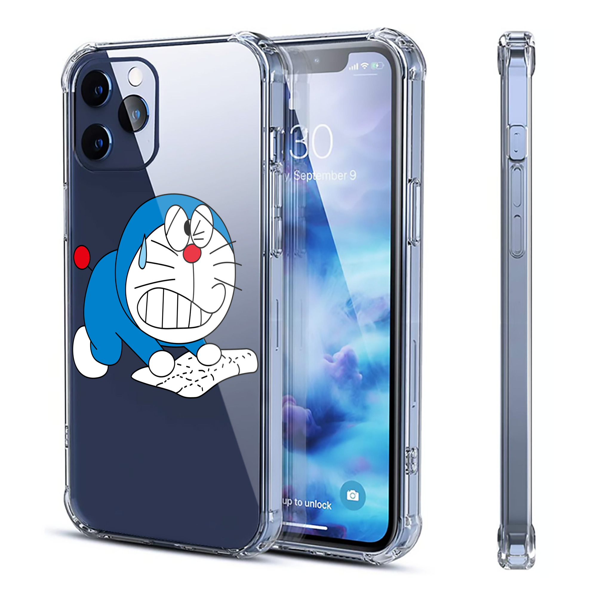 （画像用） ドラえもん Doraemon 【iPhone 12シリーズ対応】透明スマホケース（クリアソフトケース）